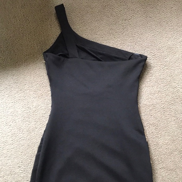 Bebe Black and gold tight dress - Picture 3 of 4